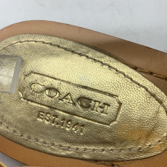 Coach Sammy Brown Logo Thong Sandal Sz 8M. FFT0535B - Picture 5 of 10